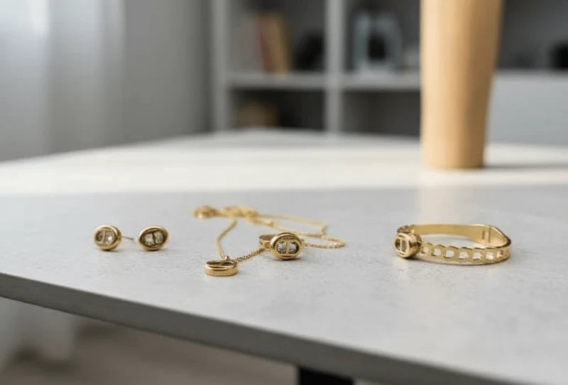 Classic Double Initial Jewelry Set