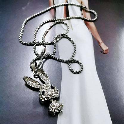 Sweet And Cool Full-Diamond Pendant Necklace